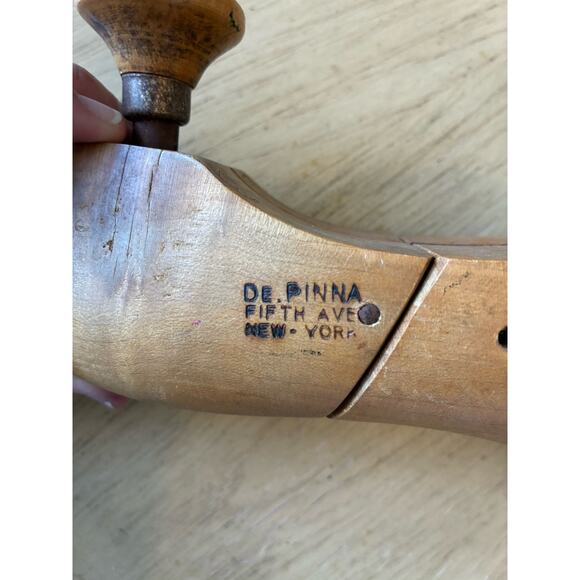 VTG 50s Florsheim Wooden Shoe Tree Mold Stretch9-3 De Pinna Fifth Ave New York - Picture 4 of 10